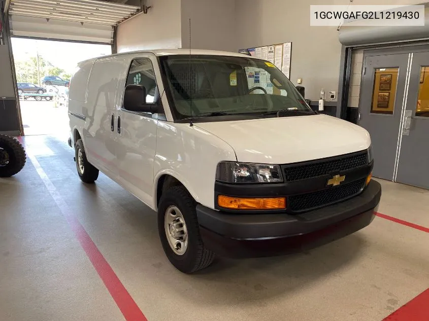 2020 Chevrolet Express Cargo Rwd 2500 Regular Wheelbase Wt VIN: 1GCWGAFG2L1219430 Lot: 40454243