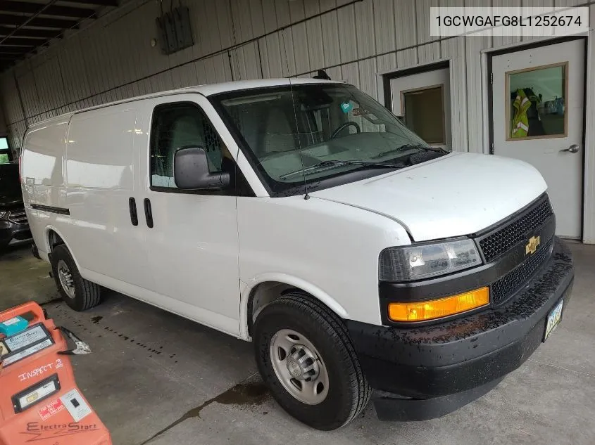 2020 Chevrolet Express G2500 VIN: 1GCWGAFG8L1252674 Lot: 40454397