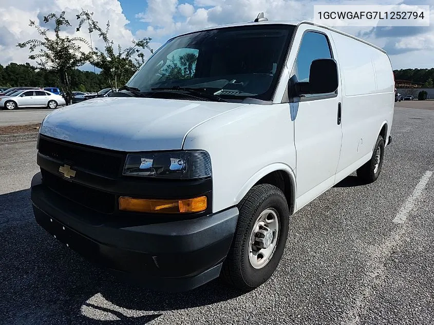 2020 Chevrolet Express G2500 VIN: 1GCWGAFG7L1252794 Lot: 40454401