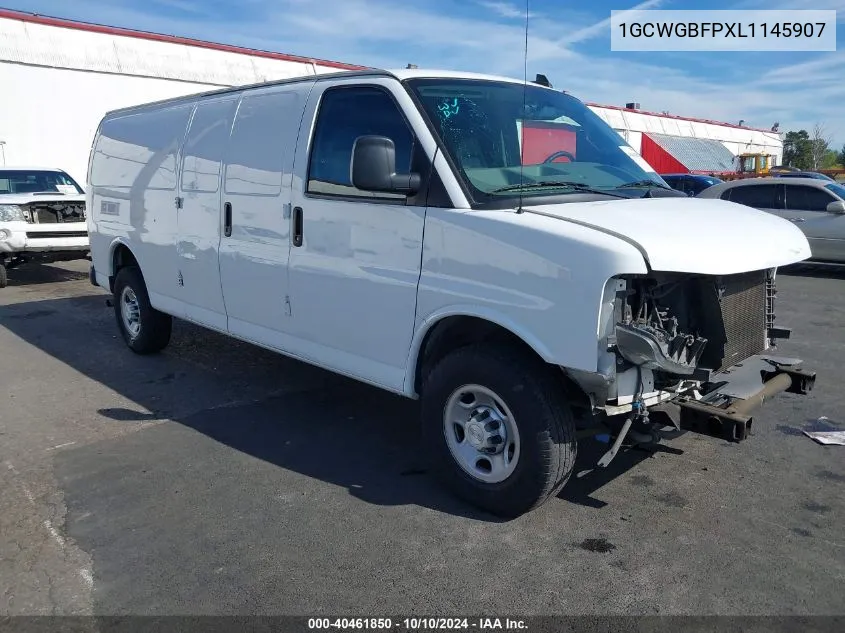 2020 Chevrolet Express Cargo Rwd 2500 Extended Wheelbase Wt VIN: 1GCWGBFPXL1145907 Lot: 40461850