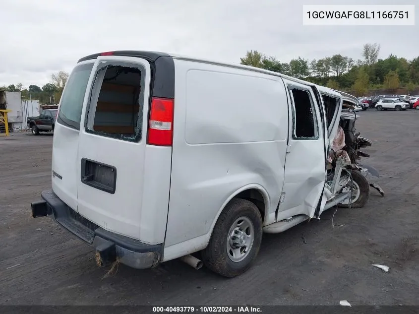 1GCWGAFG8L1166751 2020 Chevrolet Express Cargo Rwd 2500 Regular Wheelbase Wt