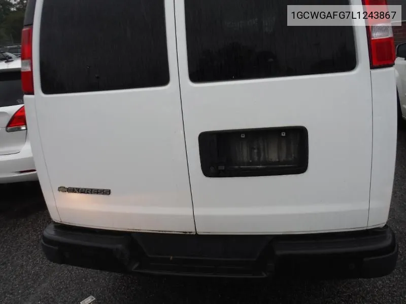 2020 Chevrolet Express G2500 VIN: 1GCWGAFG7L1243867 Lot: 40535054