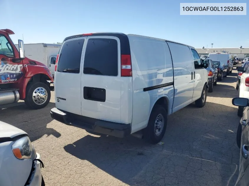 2020 Chevrolet Express G2500 VIN: 1GCWGAFG0L1252863 Lot: 40588139