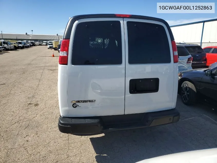 2020 Chevrolet Express G2500 VIN: 1GCWGAFG0L1252863 Lot: 40588139