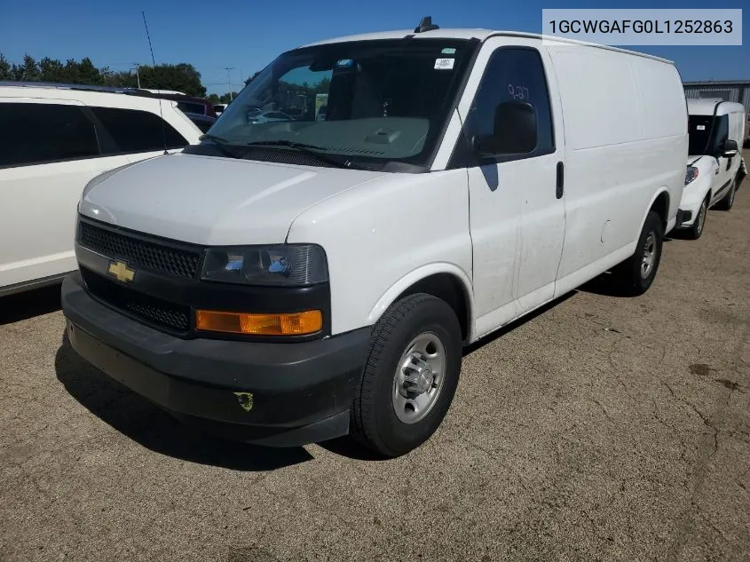 2020 Chevrolet Express G2500 VIN: 1GCWGAFG0L1252863 Lot: 40588139