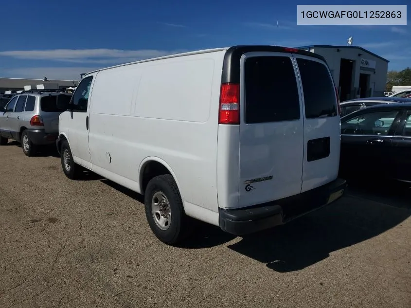 2020 Chevrolet Express G2500 VIN: 1GCWGAFG0L1252863 Lot: 40588139