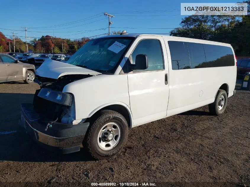 2020 Chevrolet Express Passenger Rwd 3500 Extended Wheelbase Lt VIN: 1GAZGPFGXL1213383 Lot: 40589992