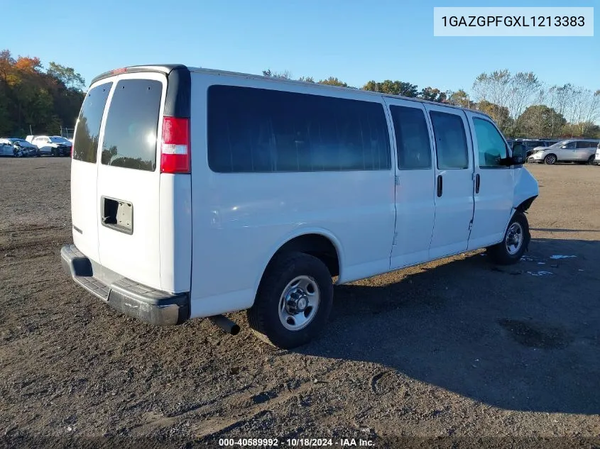 2020 Chevrolet Express Passenger Rwd 3500 Extended Wheelbase Lt VIN: 1GAZGPFGXL1213383 Lot: 40589992