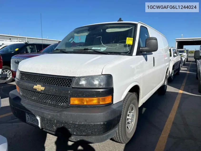 2020 Chevrolet Express G2500 VIN: 1GCWGAFG6L1244024 Lot: 40591068