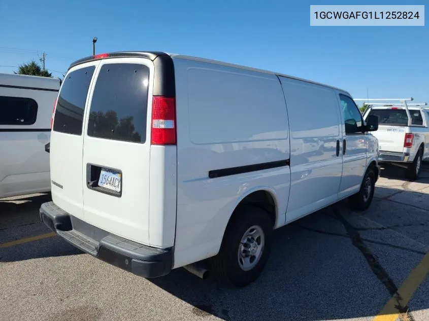 2020 Chevrolet Express G2500 VIN: 1GCWGAFG1L1252824 Lot: 40594103