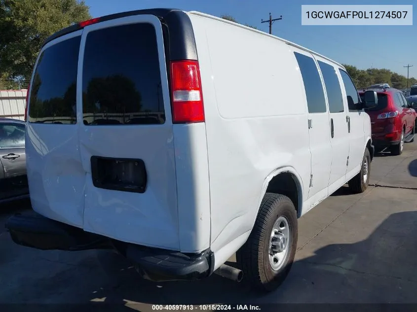 2020 Chevrolet Express Cargo Rwd 2500 Regular Wheelbase Wt VIN: 1GCWGAFP0L1274507 Lot: 40597913