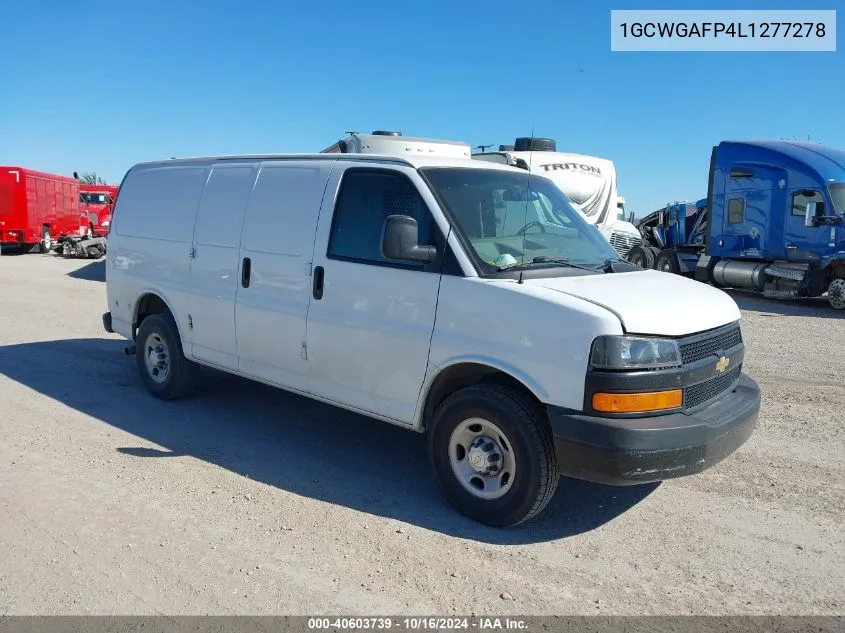 2020 Chevrolet Express Cargo Rwd 2500 Regular Wheelbase Wt VIN: 1GCWGAFP4L1277278 Lot: 40603739