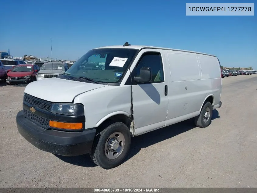 2020 Chevrolet Express Cargo Rwd 2500 Regular Wheelbase Wt VIN: 1GCWGAFP4L1277278 Lot: 40603739