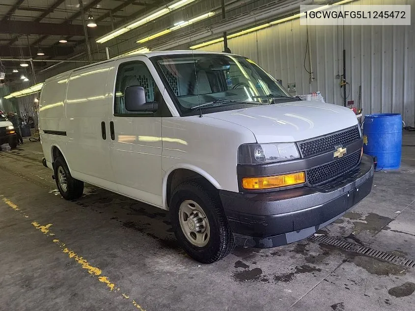 2020 Chevrolet Express Cargo Rwd 2500 Regular Wheelbase Wt VIN: 1GCWGAFG5L1245472 Lot: 40613857