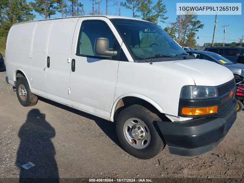 2020 Chevrolet Express Cargo Rwd 2500 Regular Wheelbase Wt VIN: 1GCWGAFP9L1265109 Lot: 40618084