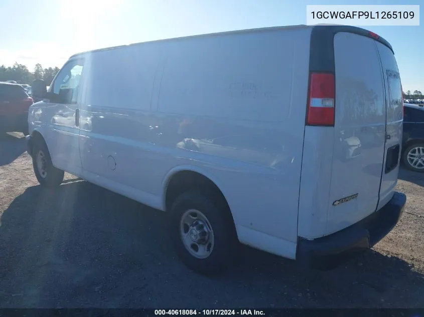 2020 Chevrolet Express Cargo Rwd 2500 Regular Wheelbase Wt VIN: 1GCWGAFP9L1265109 Lot: 40618084