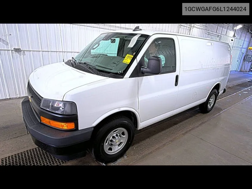 2020 Chevrolet Express Cargo Rwd 2500 Regular Wheelbase Wt VIN: 1GCWGAFG6L1244024 Lot: 40648940