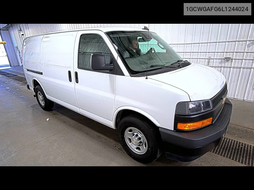 2020 Chevrolet Express Cargo Rwd 2500 Regular Wheelbase Wt VIN: 1GCWGAFG6L1244024 Lot: 40648940