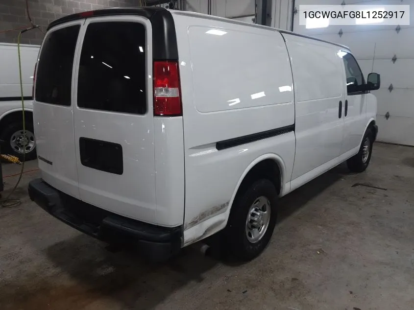 2020 Chevrolet Express Cargo Rwd 2500 Regular Wheelbase Wt VIN: 1GCWGAFG8L1252917 Lot: 40649040