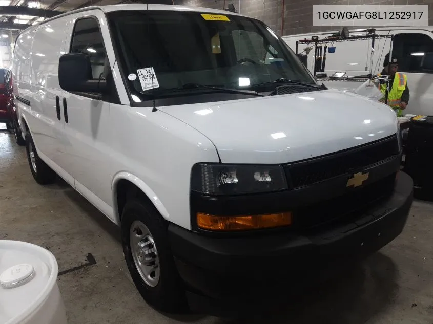 2020 Chevrolet Express Cargo Rwd 2500 Regular Wheelbase Wt VIN: 1GCWGAFG8L1252917 Lot: 40649040