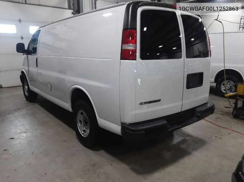 2020 Chevrolet Express Cargo Rwd 2500 Regular Wheelbase Wt VIN: 1GCWGAFG0L1252863 Lot: 40649041