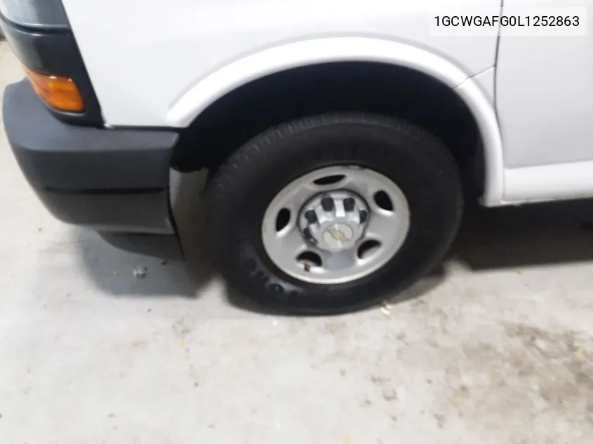 2020 Chevrolet Express Cargo Rwd 2500 Regular Wheelbase Wt VIN: 1GCWGAFG0L1252863 Lot: 40649041