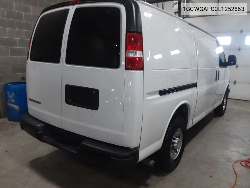 2020 Chevrolet Express Cargo Rwd 2500 Regular Wheelbase Wt VIN: 1GCWGAFG0L1252863 Lot: 40649041