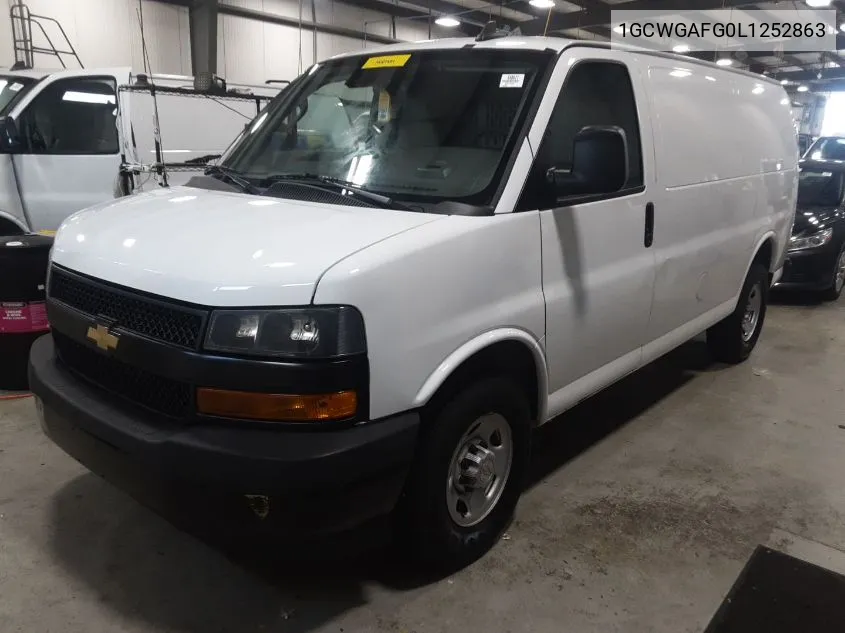 2020 Chevrolet Express Cargo Rwd 2500 Regular Wheelbase Wt VIN: 1GCWGAFG0L1252863 Lot: 40649041