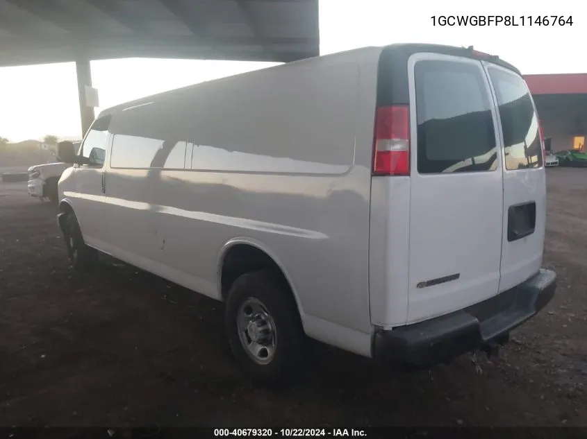 2020 Chevrolet Express Cargo Rwd 2500 Extended Wheelbase Wt VIN: 1GCWGBFP8L1146764 Lot: 40679320