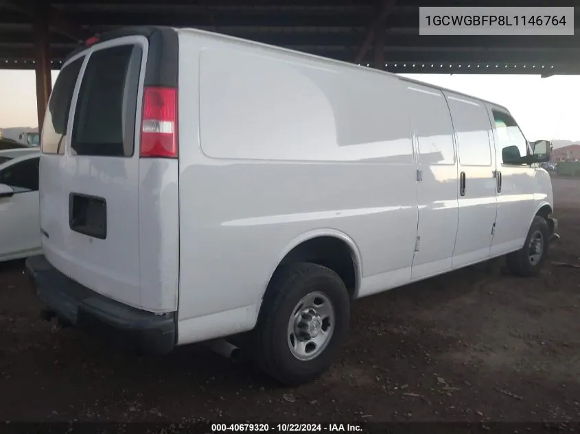 2020 Chevrolet Express Cargo Rwd 2500 Extended Wheelbase Wt VIN: 1GCWGBFP8L1146764 Lot: 40679320