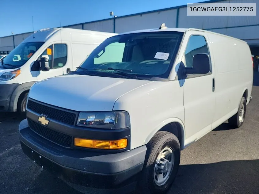 2020 Chevrolet Express Cargo Rwd 2500 Regular Wheelbase Wt VIN: 1GCWGAFG3L1252775 Lot: 40712350