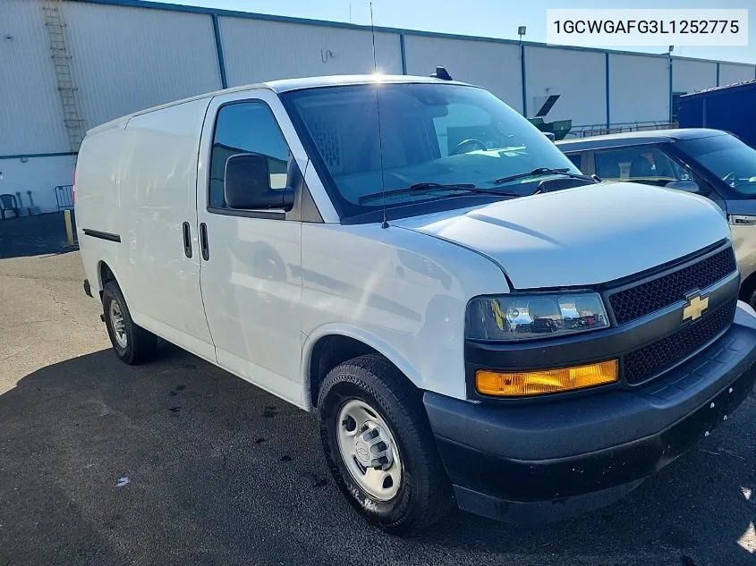 2020 Chevrolet Express Cargo Rwd 2500 Regular Wheelbase Wt VIN: 1GCWGAFG3L1252775 Lot: 40712350