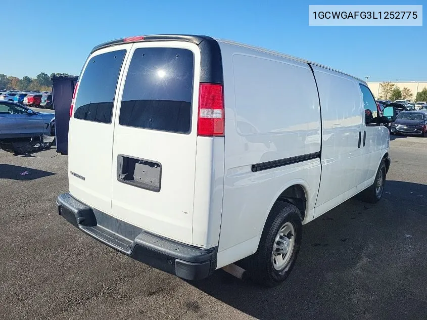 2020 Chevrolet Express Cargo Rwd 2500 Regular Wheelbase Wt VIN: 1GCWGAFG3L1252775 Lot: 40712350