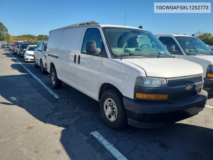 2020 Chevrolet Express Cargo Rwd 2500 Regular Wheelbase Wt VIN: 1GCWGAFGXL1252773 Lot: 40712356