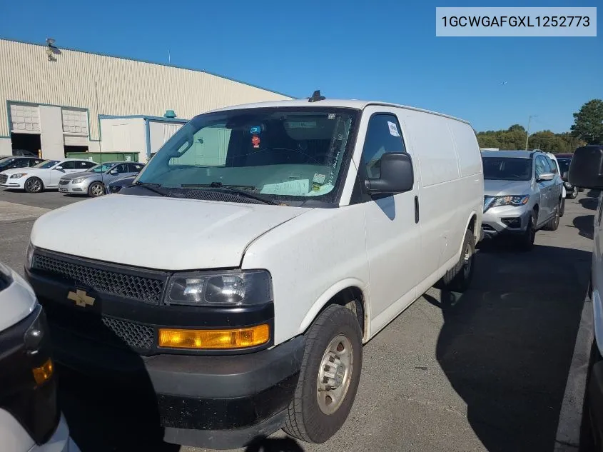 2020 Chevrolet Express Cargo Rwd 2500 Regular Wheelbase Wt VIN: 1GCWGAFGXL1252773 Lot: 40712356