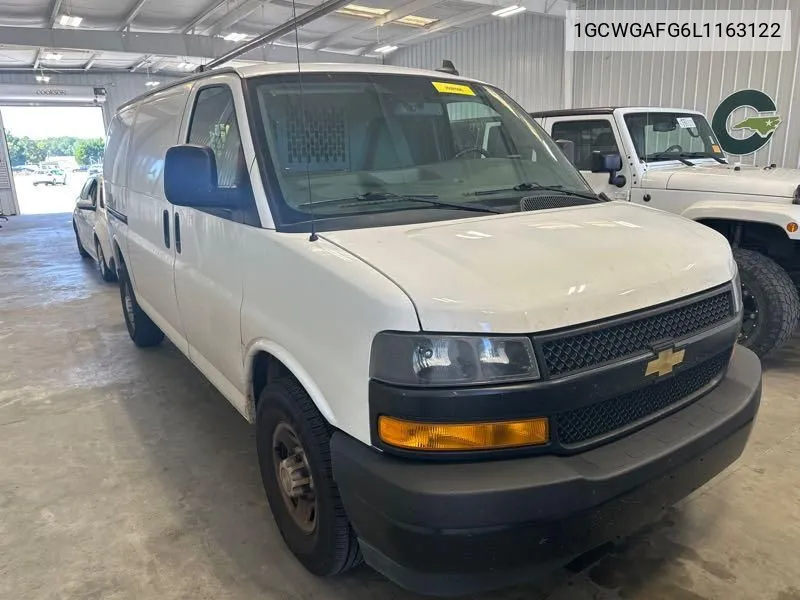 2020 Chevrolet Express Cargo Rwd 2500 Regular Wheelbase Wt VIN: 1GCWGAFG6L1163122 Lot: 40719615