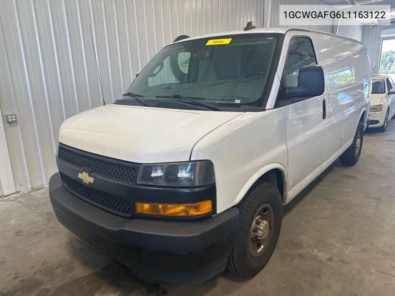 2020 Chevrolet Express Cargo Rwd 2500 Regular Wheelbase Wt VIN: 1GCWGAFG6L1163122 Lot: 40719615