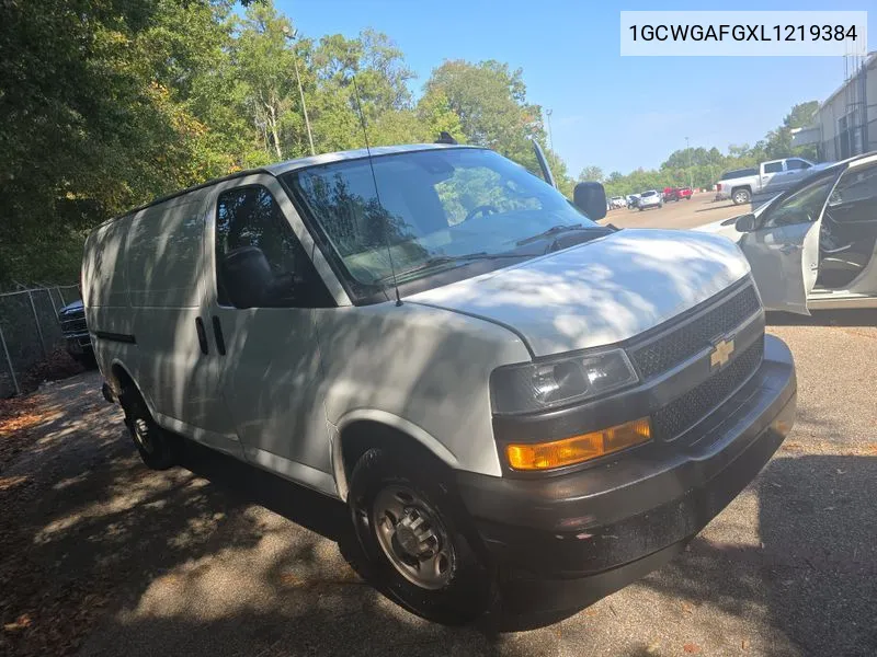 2020 Chevrolet Express Cargo Rwd 2500 Regular Wheelbase Wt VIN: 1GCWGAFGXL1219384 Lot: 40719617