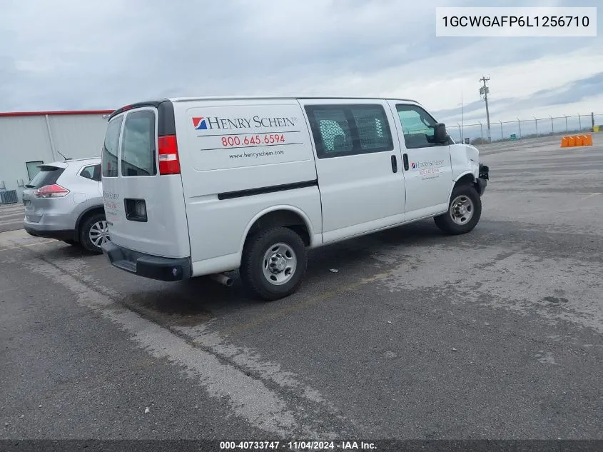 2020 Chevrolet Express Cargo Rwd 2500 Regular Wheelbase Wt VIN: 1GCWGAFP6L1256710 Lot: 40733747