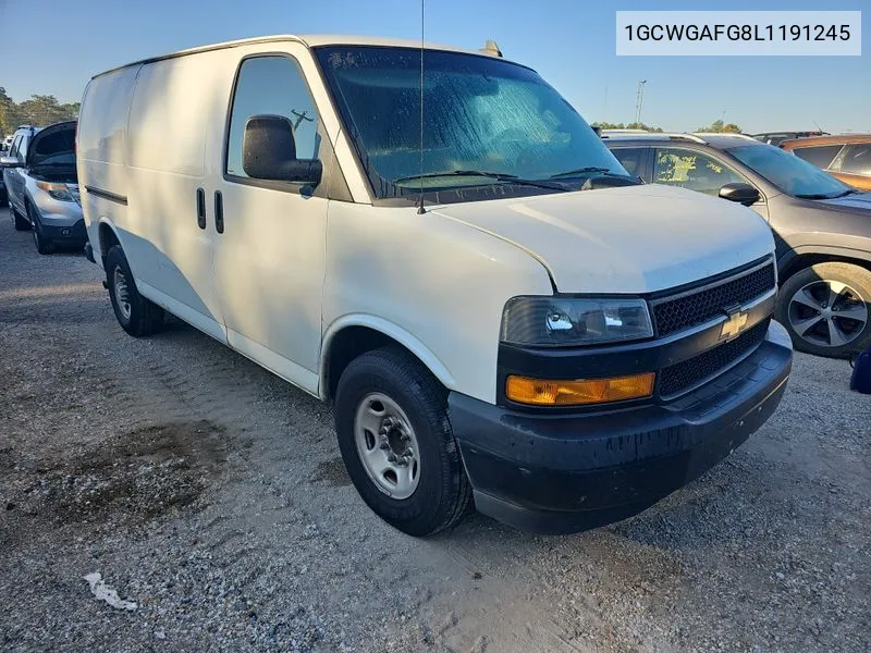 2020 Chevrolet Express G2500 VIN: 1GCWGAFG8L1191245 Lot: 40734100