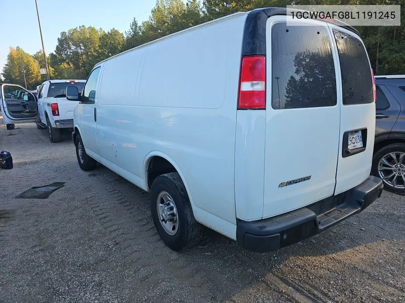 2020 Chevrolet Express G2500 VIN: 1GCWGAFG8L1191245 Lot: 40734100