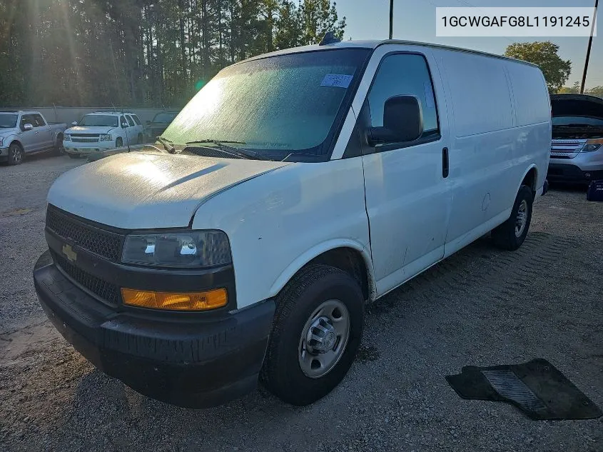 2020 Chevrolet Express G2500 VIN: 1GCWGAFG8L1191245 Lot: 40734100