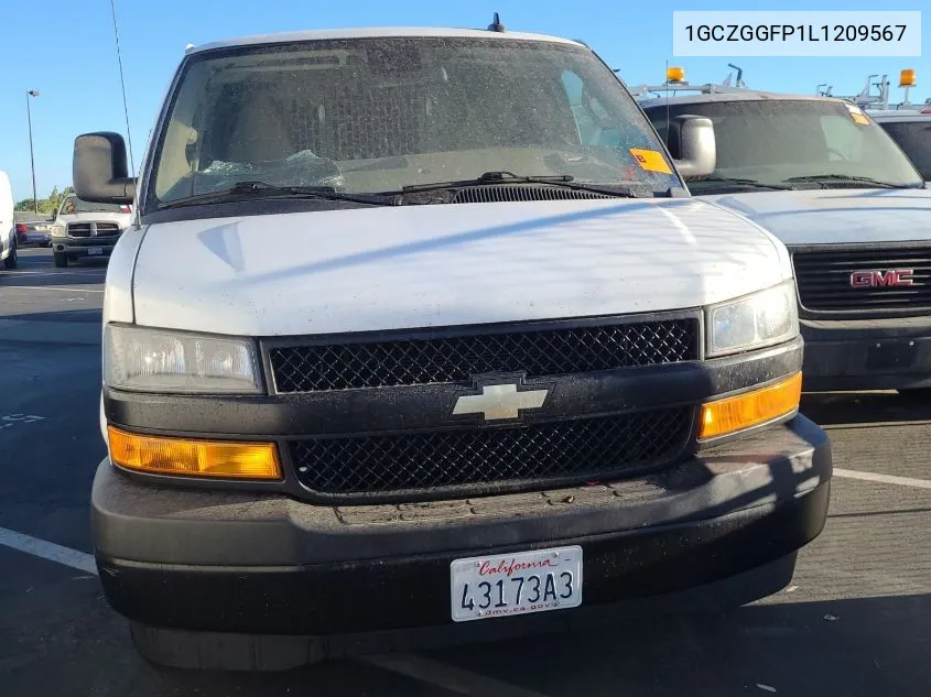 2020 Chevrolet Express Cargo Rwd 3500 Regular Wheelbase Wt VIN: 1GCZGGFP1L1209567 Lot: 40757214