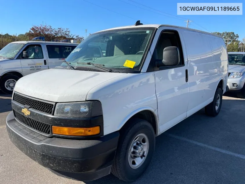 2020 Chevrolet Express Cargo Rwd 2500 Regular Wheelbase Wt VIN: 1GCWGAFG9L1189665 Lot: 40757351