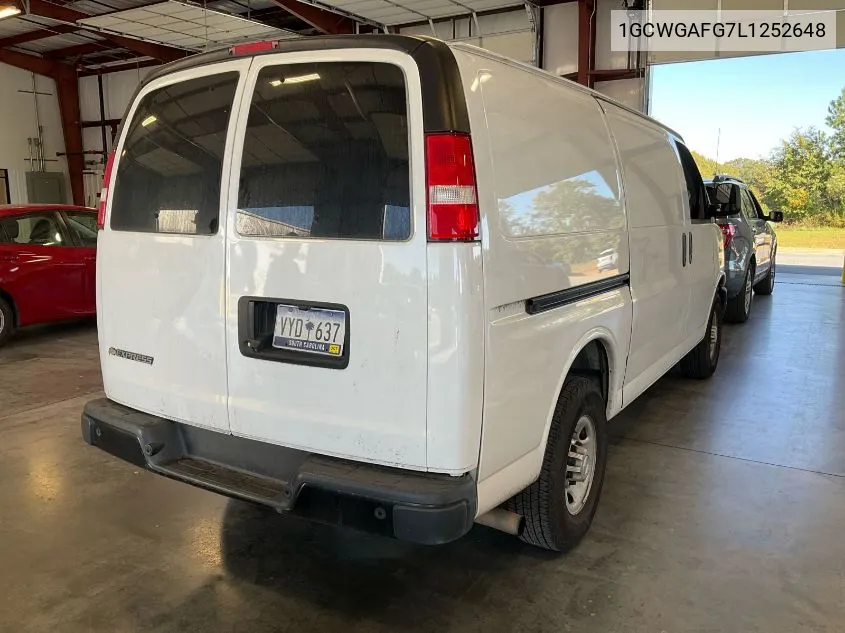 2020 Chevrolet Express G2500 VIN: 1GCWGAFG7L1252648 Lot: 40771706