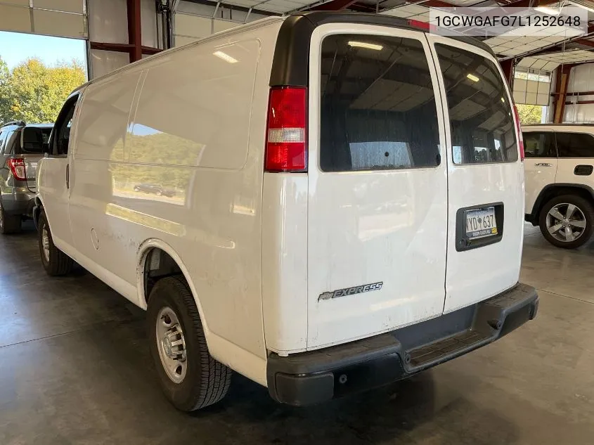 2020 Chevrolet Express G2500 VIN: 1GCWGAFG7L1252648 Lot: 40771706