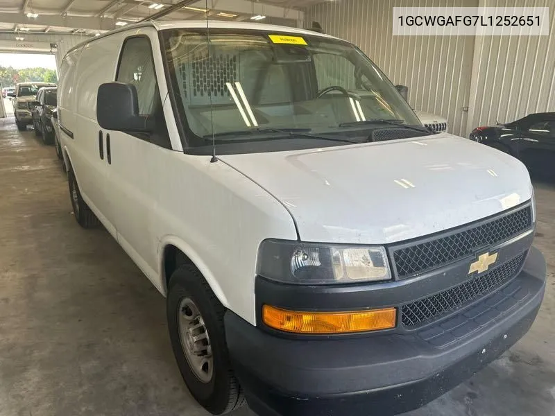 2020 Chevrolet Express G2500 VIN: 1GCWGAFG7L1252651 Lot: 40795112