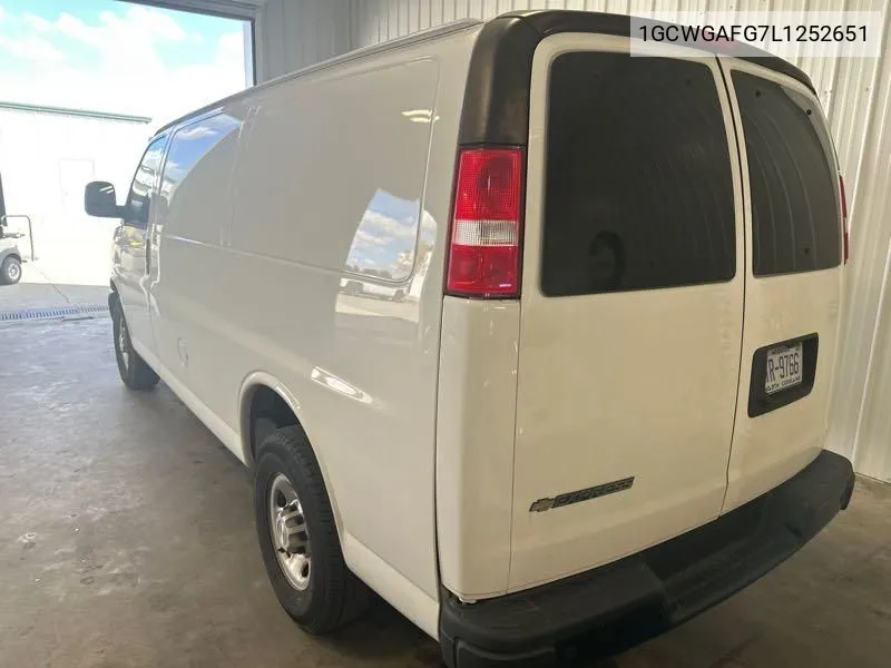 2020 Chevrolet Express G2500 VIN: 1GCWGAFG7L1252651 Lot: 40795112