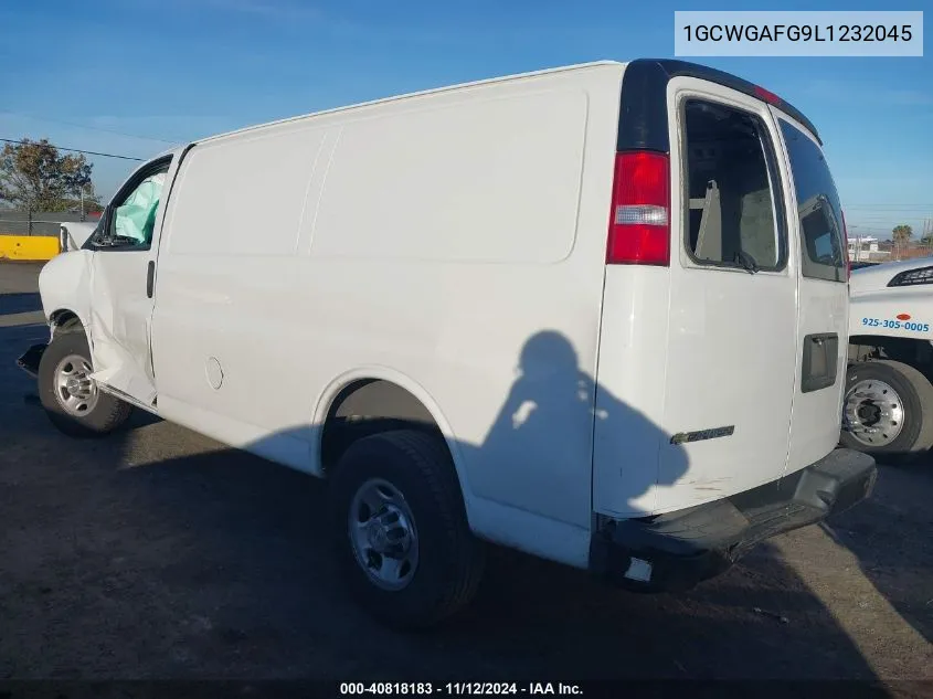 2020 Chevrolet Express Cargo Rwd 2500 Regular Wheelbase Wt VIN: 1GCWGAFG9L1232045 Lot: 40818183