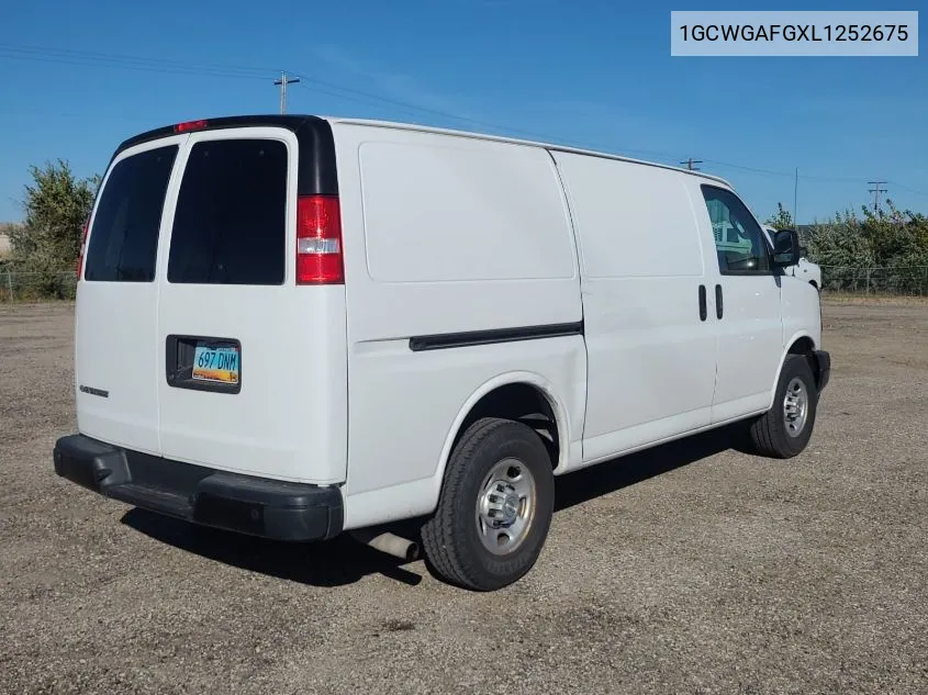 2020 Chevrolet Express G2500 VIN: 1GCWGAFGXL1252675 Lot: 40836681